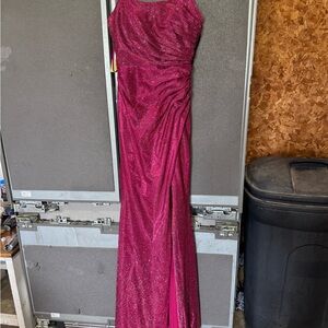 Clarisse Fuchsia Sparkle Prom Gown‎